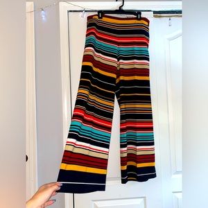 Multicolor stripe wide leg pants